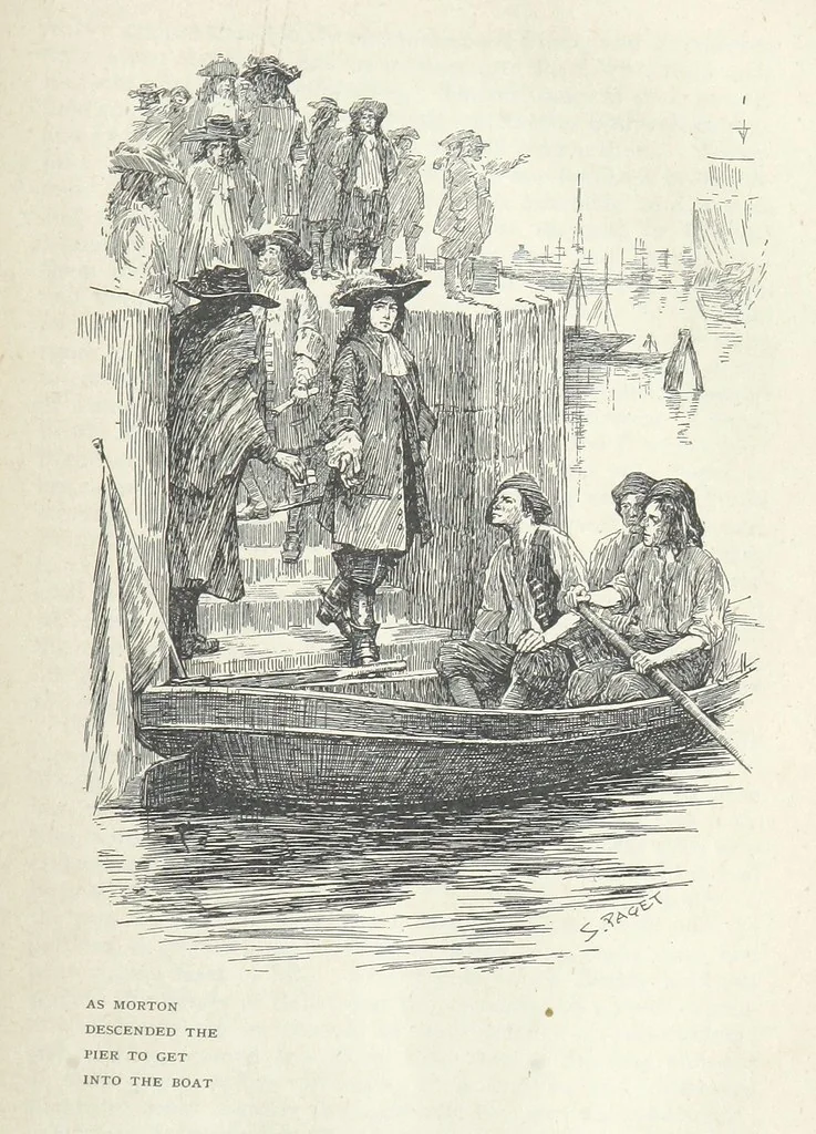 An illustration from Old Mortality ... With sixteen illustrations by Sidney Paget, 1898, leaf 353