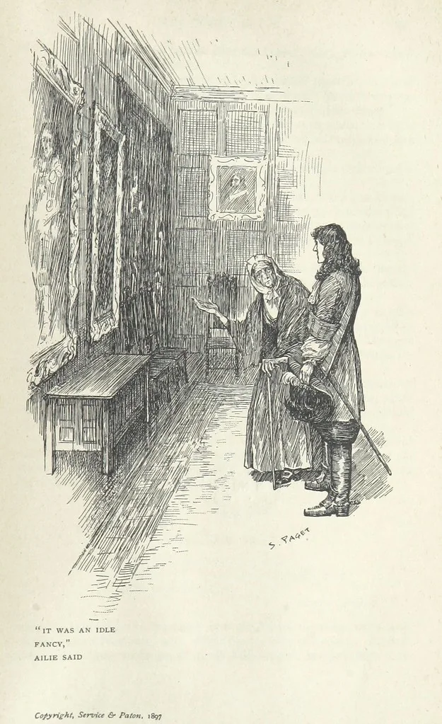 An illustration from Old Mortality ... With sixteen illustrations by Sidney Paget, 1898, leaf 397