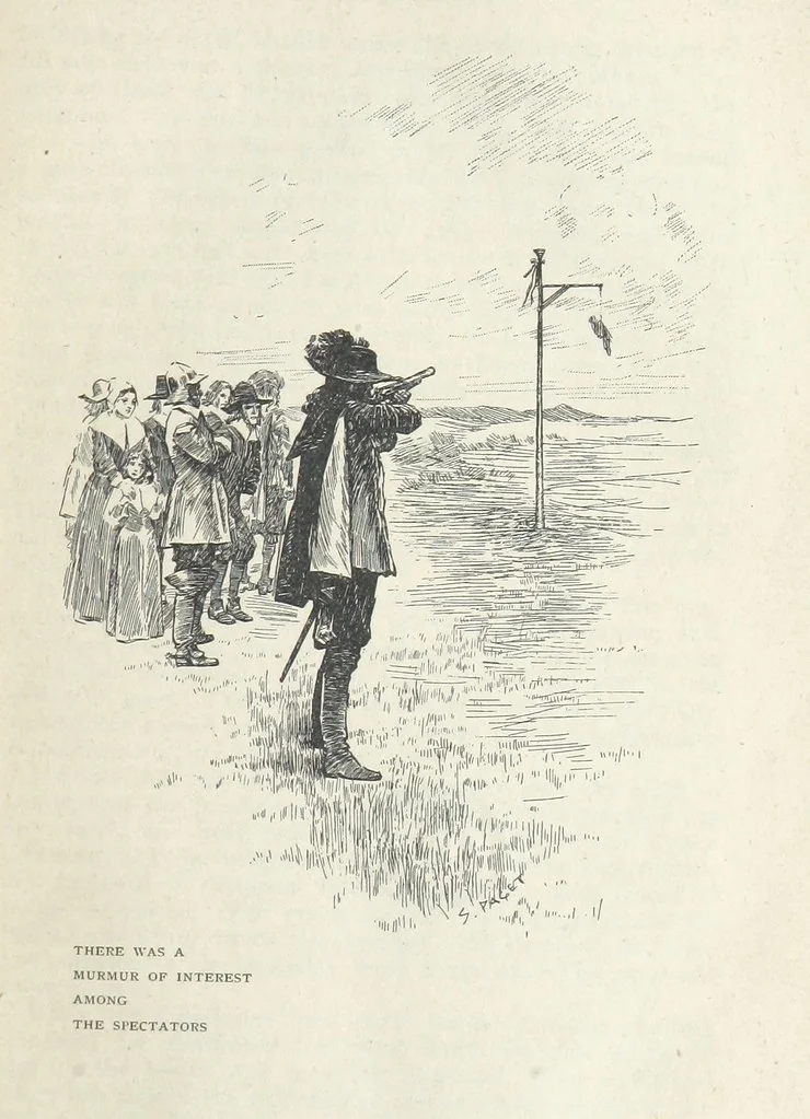 An illustration from Old Mortality ... With sixteen illustrations by Sidney Paget, 1898, leaf 43