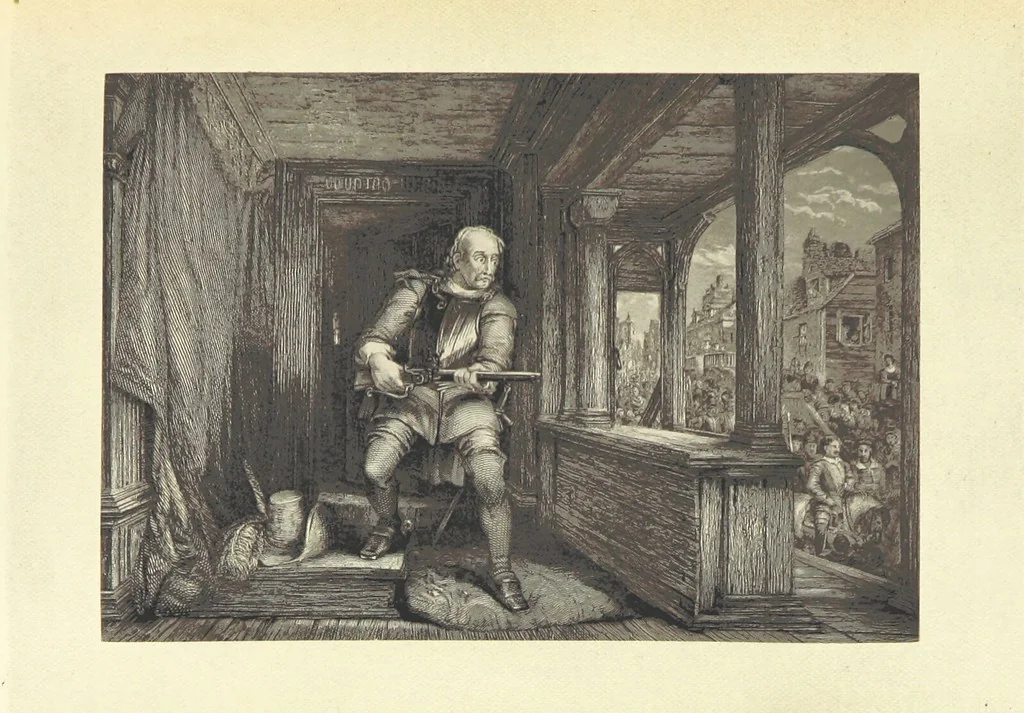 An illustration from Historical, legendary, and romantic Tales from the works of Sir Walter Scott. Selected ... by W. T. Dobson. With ... illustrations, etc, 1886, leaf 119