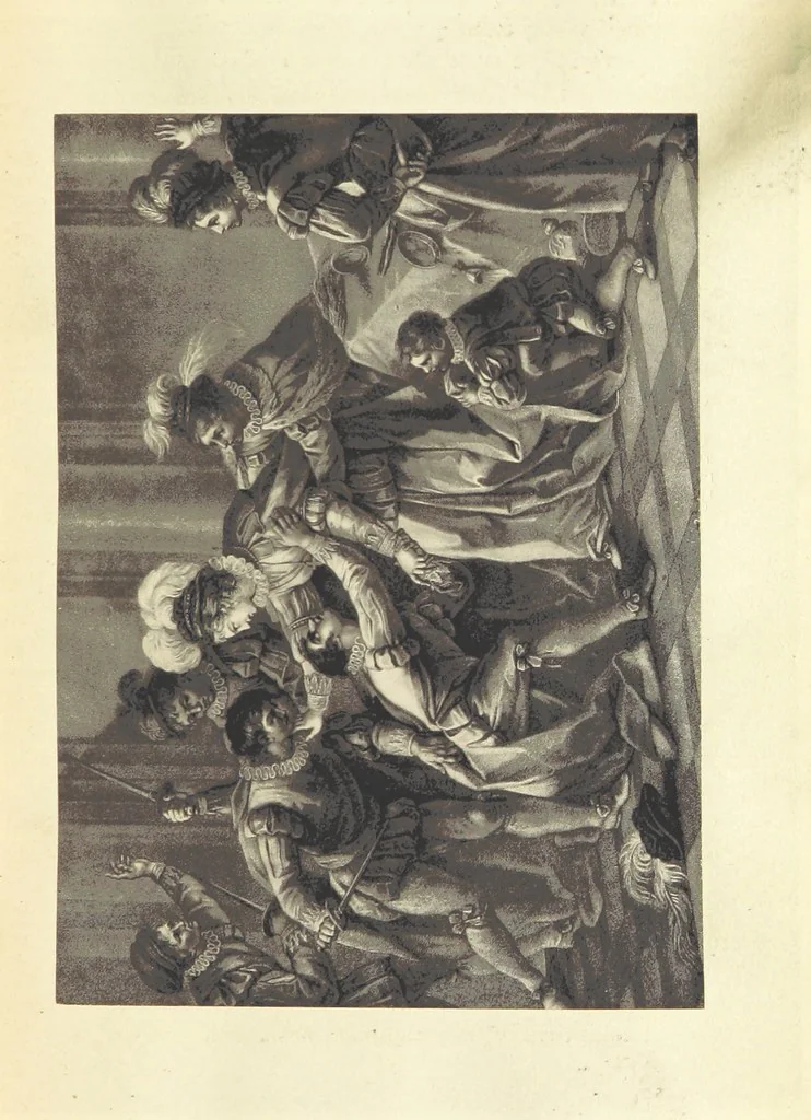 An illustration from Historical, legendary, and romantic Tales from the works of Sir Walter Scott. Selected ... by W. T. Dobson. With ... illustrations, etc, 1886, leaf 99