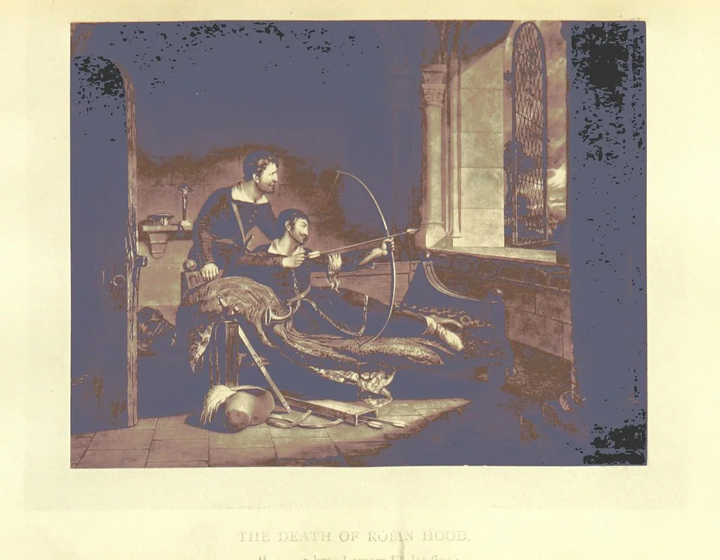 An illustration from Royal Characters from the works of Sir Walter Scott, historical and romantic. Selected and arranged by W. T. Dobson. With twelve ... illustrations, in permanent photography, 1881, leaf 119