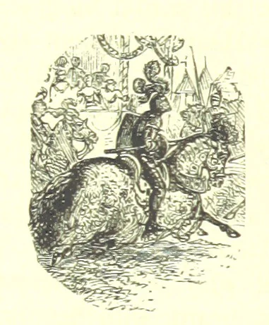 An illustration from Royal Characters from the works of Sir Walter Scott, historical and romantic. Selected and arranged by W. T. Dobson. With twelve ... illustrations, in permanent photography, 1881, leaf 242