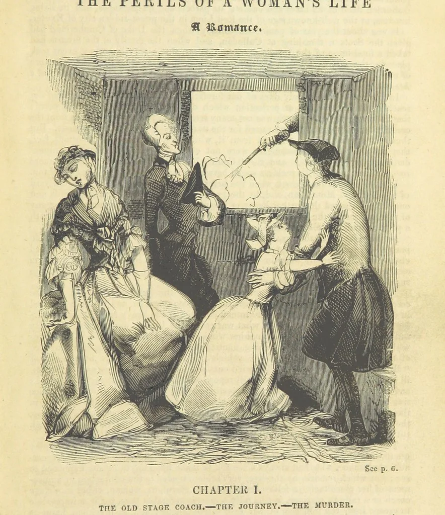 An illustration from Seduction; or the perils of a woman's life. A romance, 1846, leaf 11