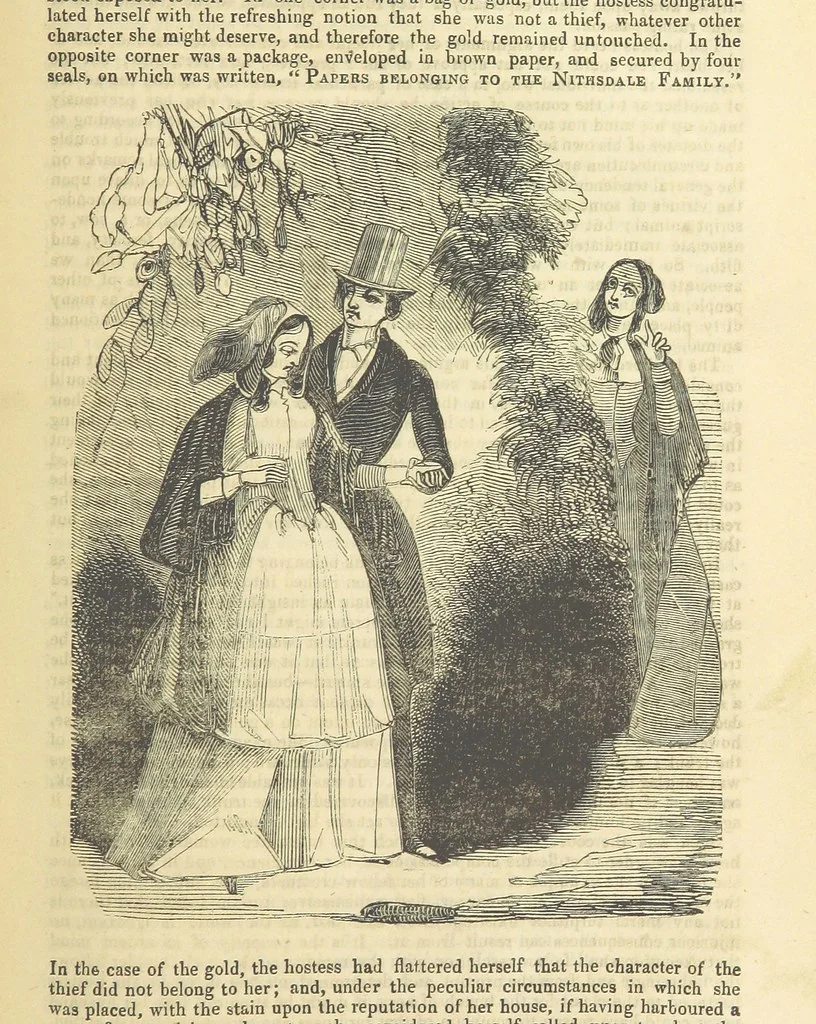 An illustration from Seduction; or the perils of a woman's life. A romance, 1846, leaf 195