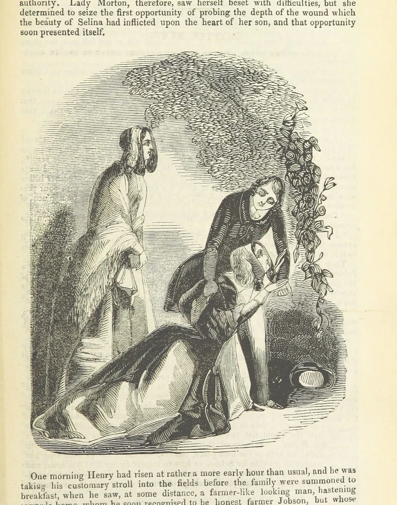 An illustration from Seduction; or the perils of a woman's life. A romance, 1846, leaf 203