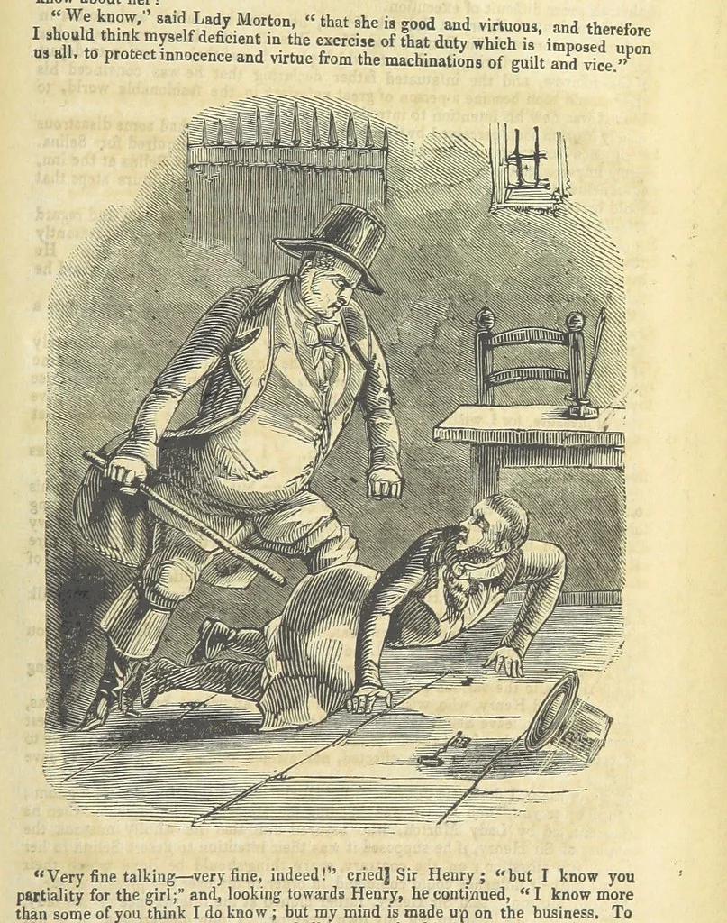 An illustration from Seduction; or the perils of a woman's life. A romance, 1846, leaf 251