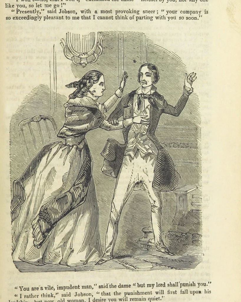 An illustration from Seduction; or the perils of a woman's life. A romance, 1846, leaf 267