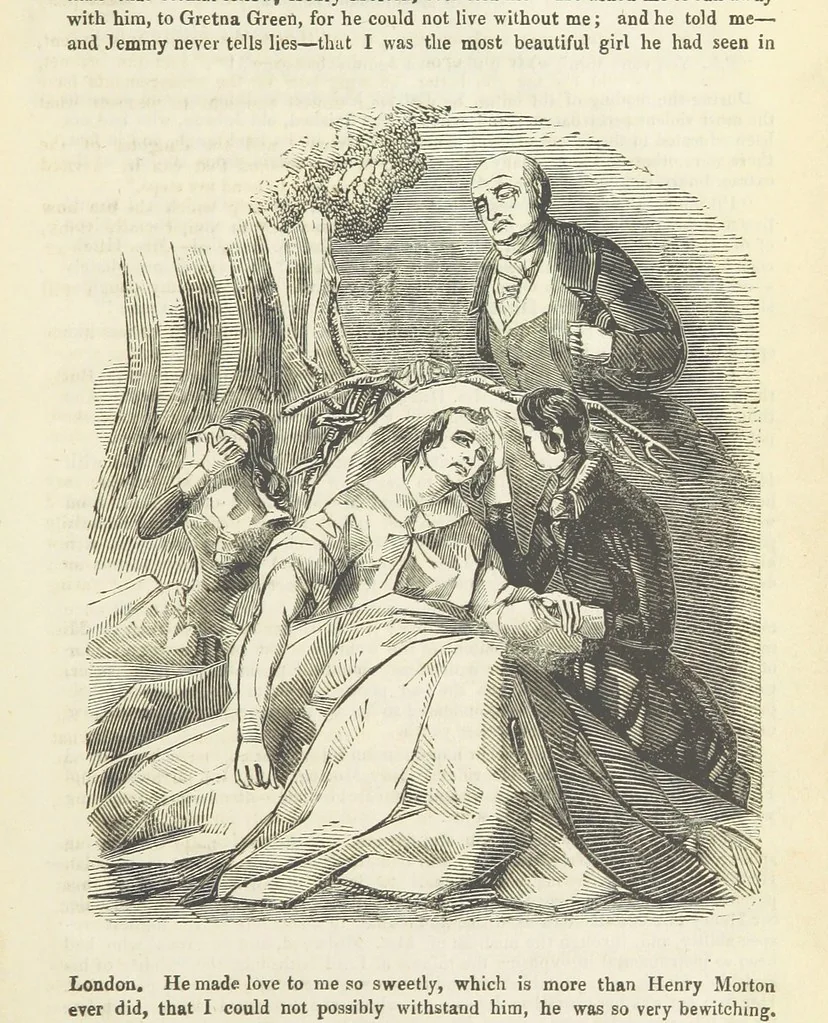 An illustration from Seduction; or the perils of a woman's life. A romance, 1846, leaf 291
