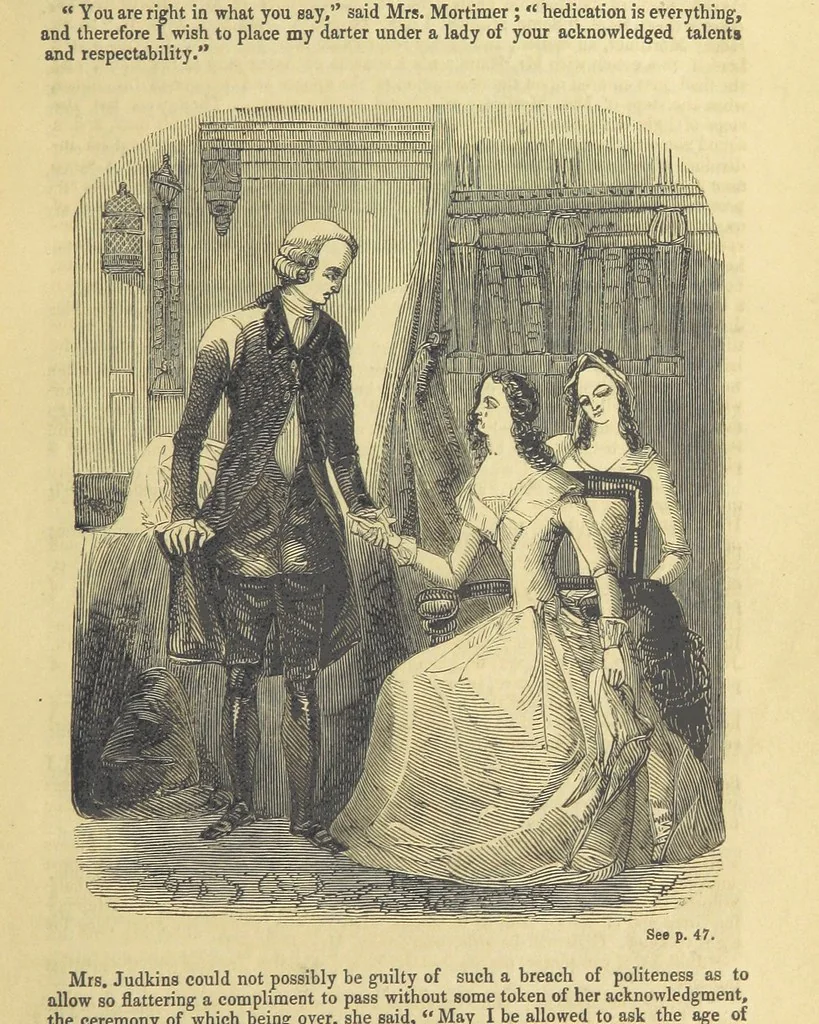 An illustration from Seduction; or the perils of a woman's life. A romance, 1846, leaf 51