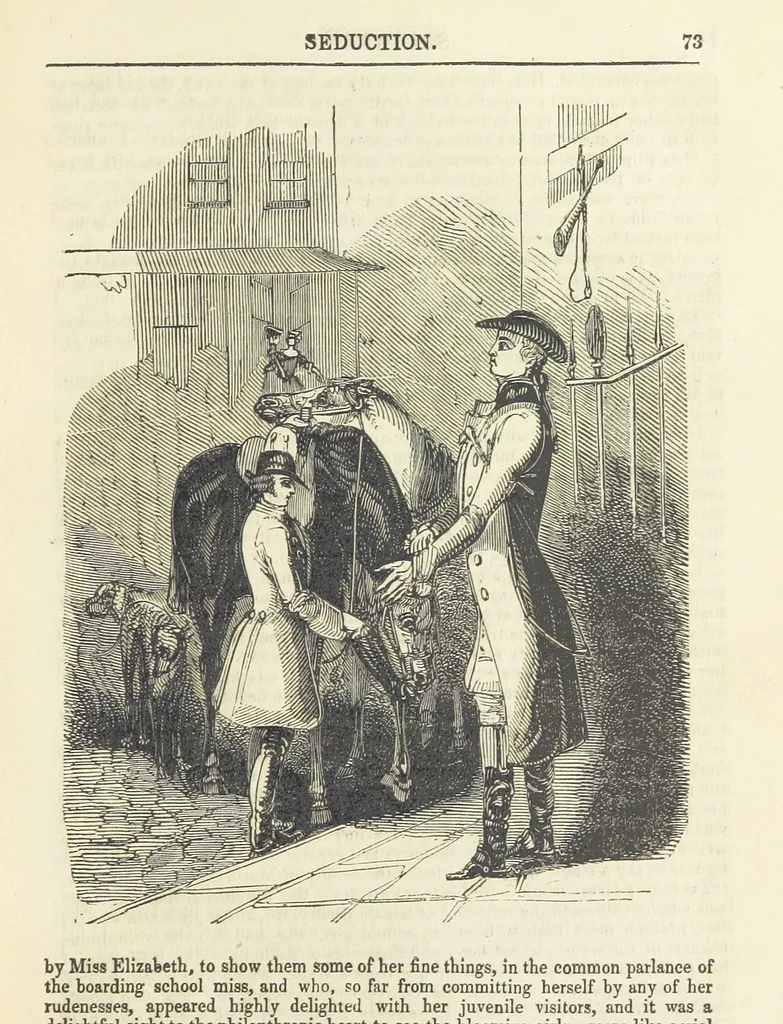 An illustration from Seduction; or the perils of a woman's life. A romance, 1846, leaf 83