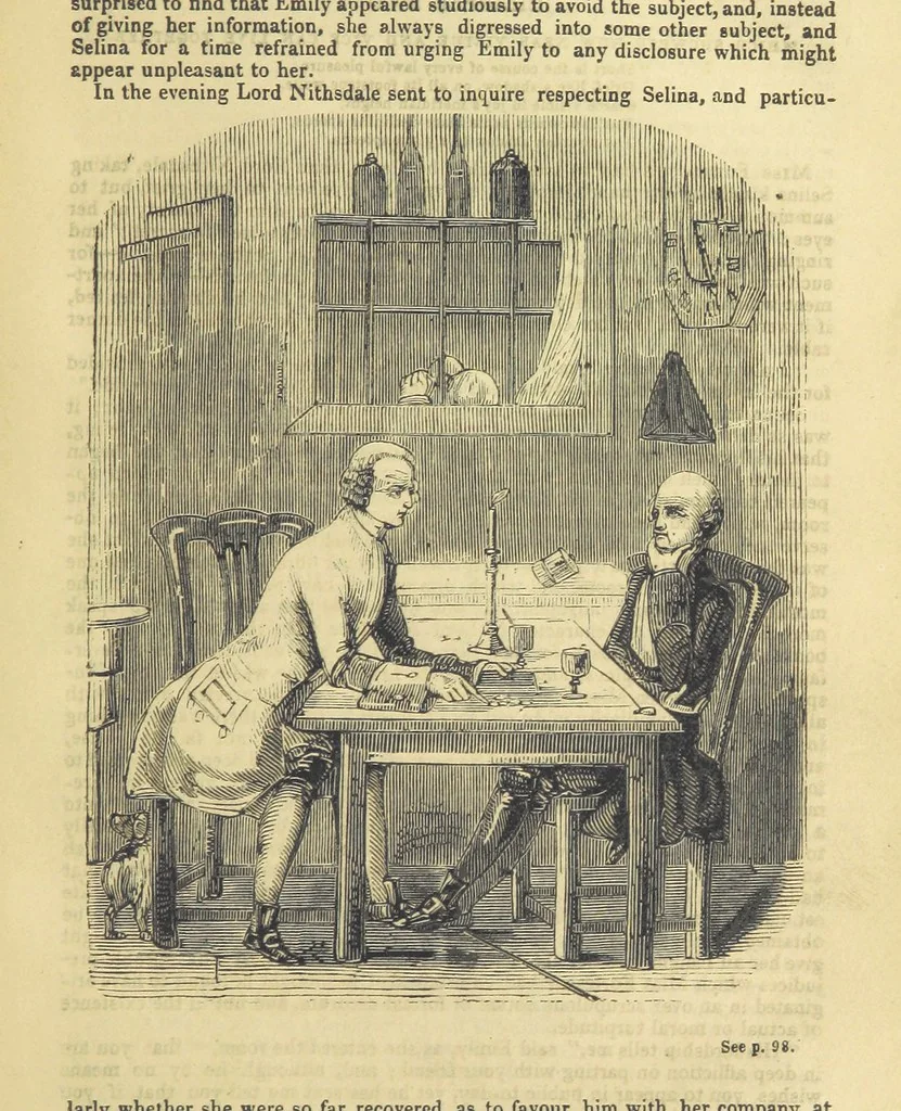 An illustration from Seduction; or the perils of a woman's life. A romance, 1846, leaf 99