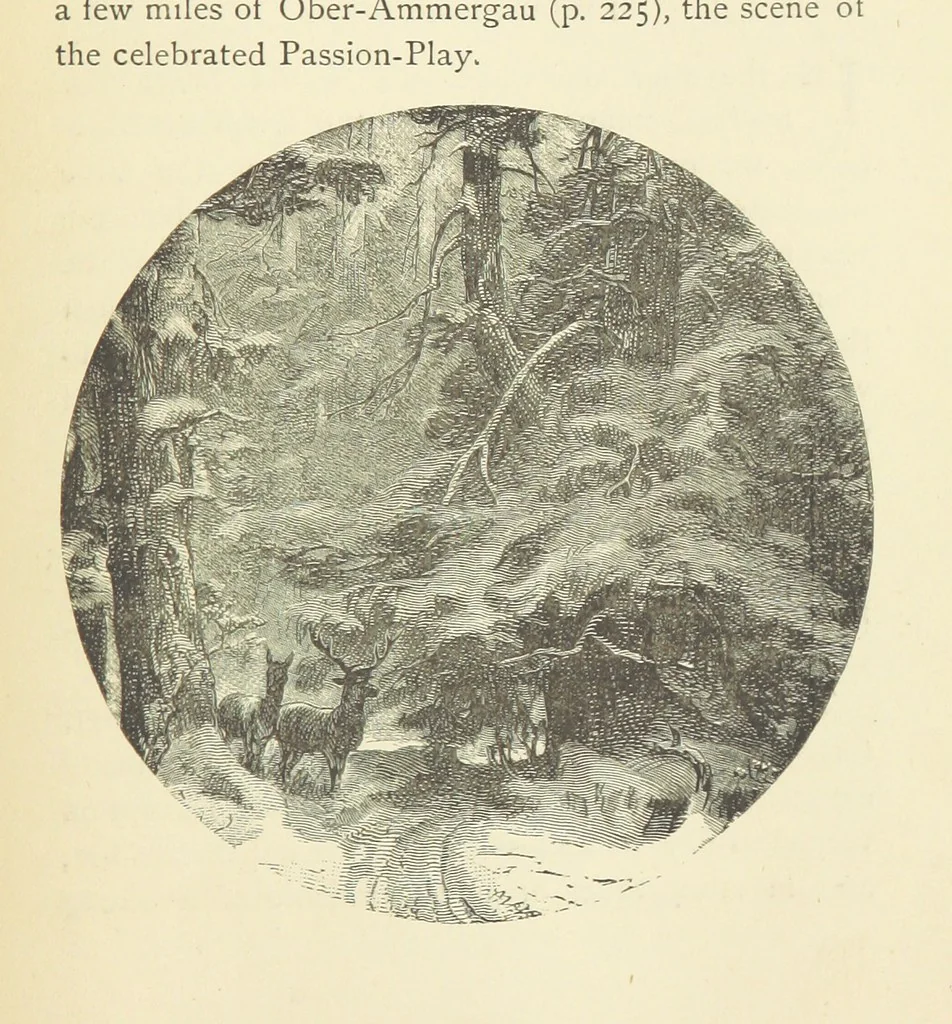 An illustration from The country of the Passion-play. The Highlands and Highlanders of Bavaria, 1880, leaf 105