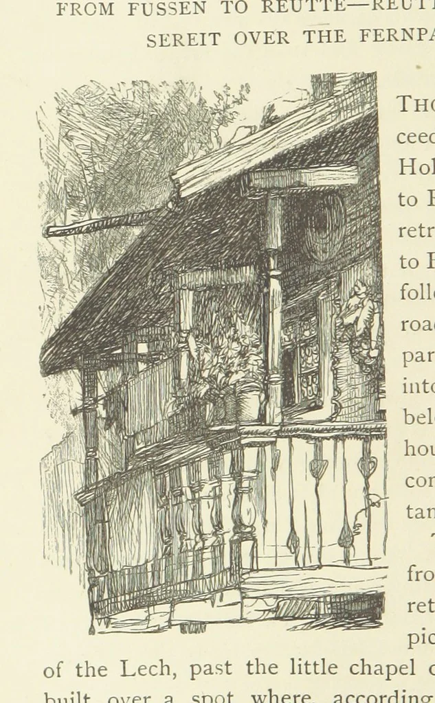 An illustration from The country of the Passion-play. The Highlands and Highlanders of Bavaria, 1880, leaf 136