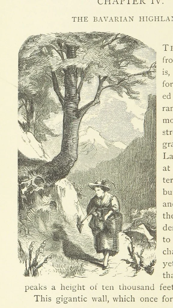 An illustration from The country of the Passion-play. The Highlands and Highlanders of Bavaria, 1880, leaf 92
