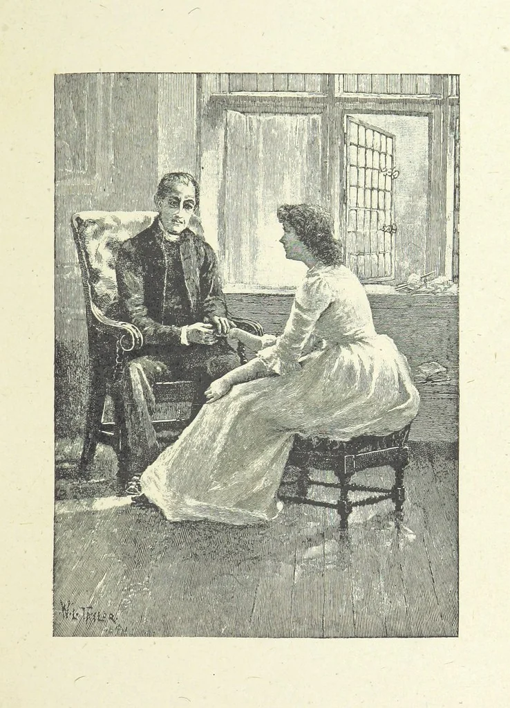 An illustration from Scenes and Characters from the works of George Eliot: a series of illustrations by eminent artists. India proofs. With introductory essay and descriptive letterpress by L. G. Seguin, 1888, leaf 127