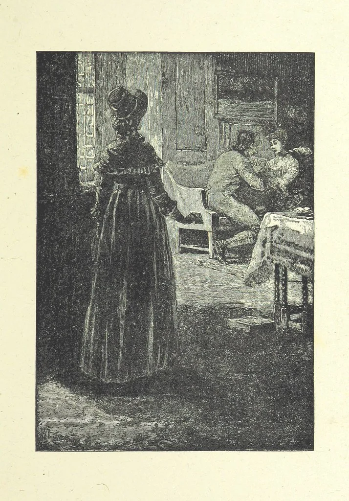 An illustration from Scenes and Characters from the works of George Eliot: a series of illustrations by eminent artists. India proofs. With introductory essay and descriptive letterpress by L. G. Seguin, 1888, leaf 143