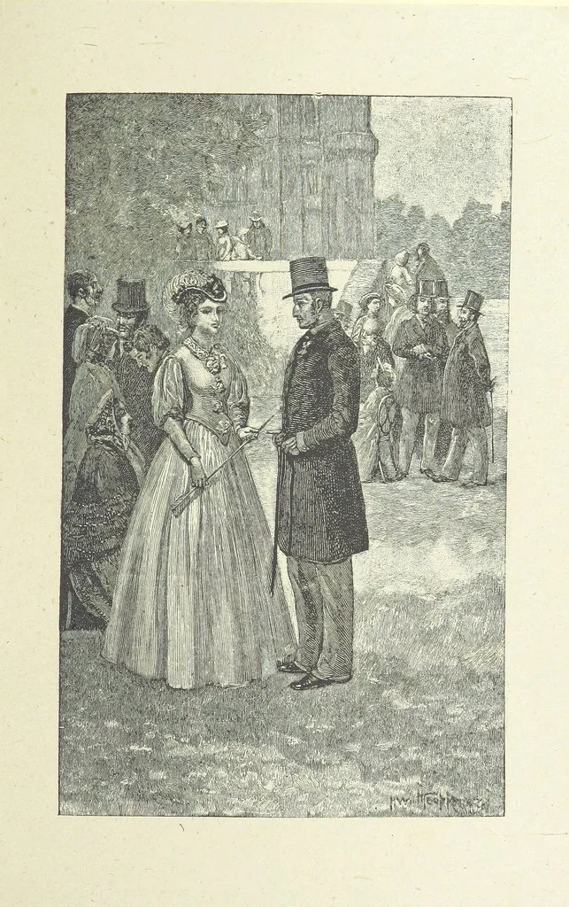 An illustration from Scenes and Characters from the works of George Eliot: a series of illustrations by eminent artists. India proofs. With introductory essay and descriptive letterpress by L. G. Seguin, 1888, leaf 155