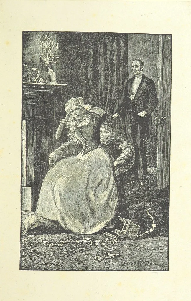An illustration from Scenes and Characters from the works of George Eliot: a series of illustrations by eminent artists. India proofs. With introductory essay and descriptive letterpress by L. G. Seguin, 1888, leaf 163