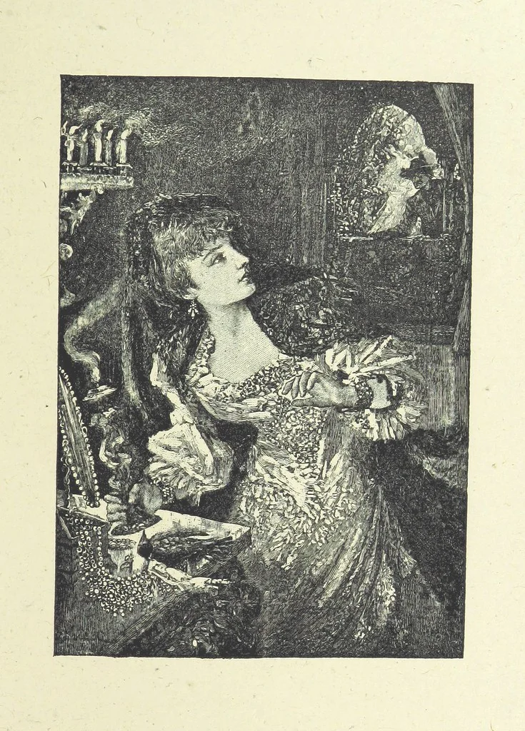 An illustration from Scenes and Characters from the works of George Eliot: a series of illustrations by eminent artists. India proofs. With introductory essay and descriptive letterpress by L. G. Seguin, 1888, leaf 199