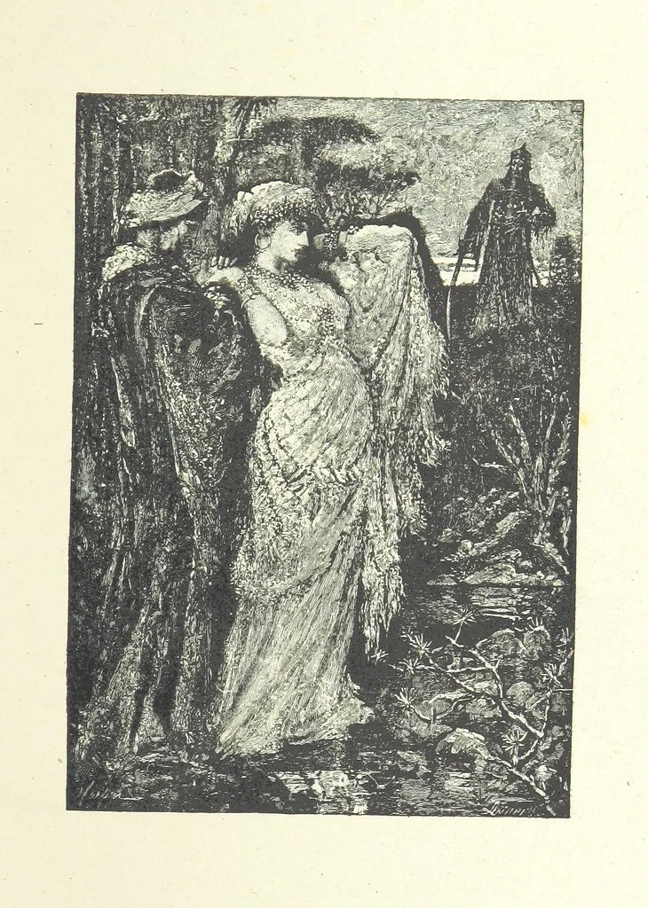 An illustration from Scenes and Characters from the works of George Eliot: a series of illustrations by eminent artists. India proofs. With introductory essay and descriptive letterpress by L. G. Seguin, 1888, leaf 207