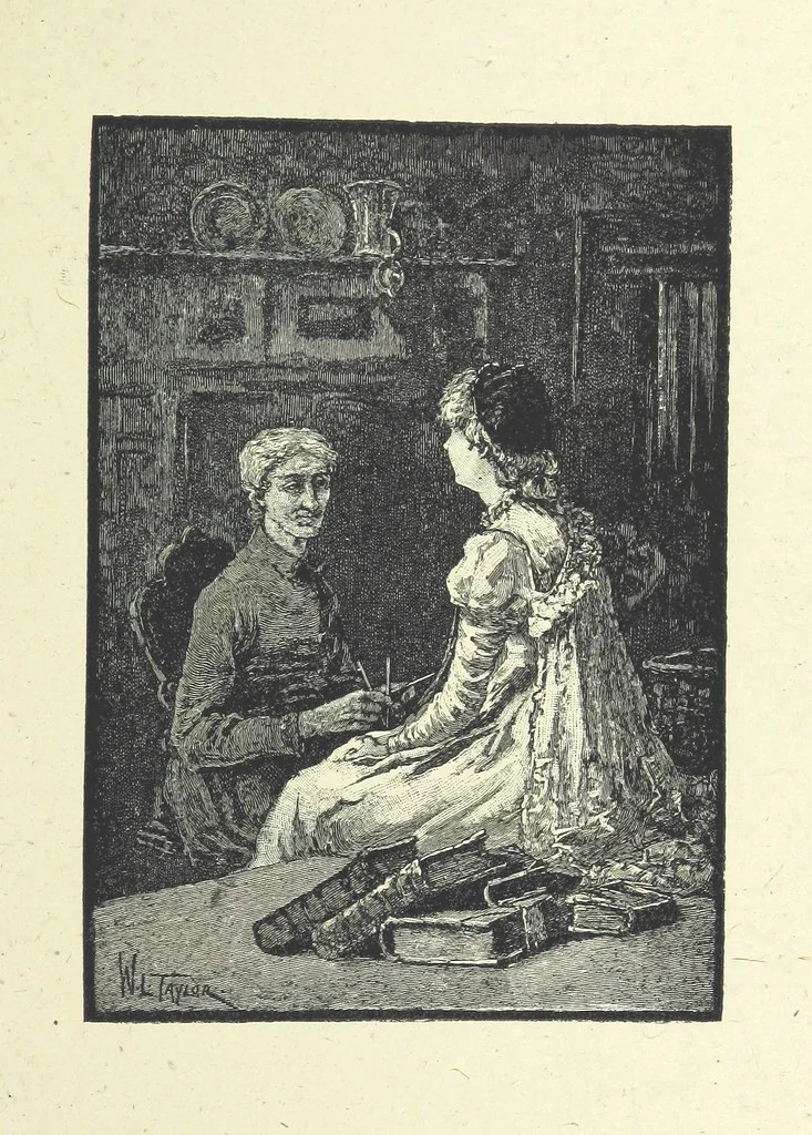 An illustration from Scenes and Characters from the works of George Eliot: a series of illustrations by eminent artists. India proofs. With introductory essay and descriptive letterpress by L. G. Seguin, 1888, leaf 231