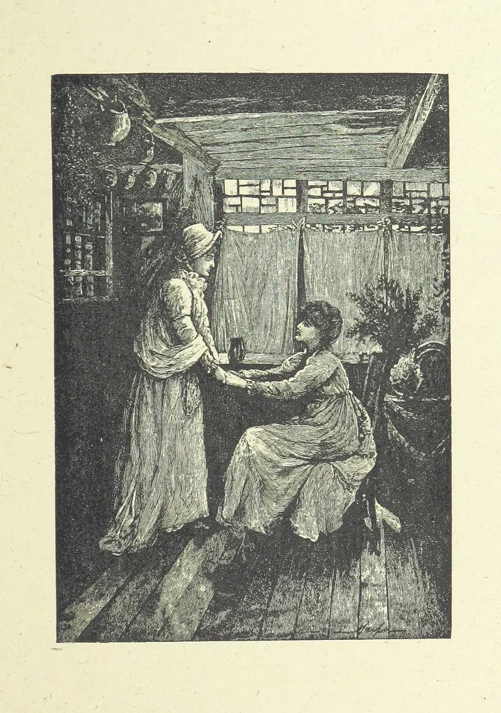 An illustration from Scenes and Characters from the works of George Eliot: a series of illustrations by eminent artists. India proofs. With introductory essay and descriptive letterpress by L. G. Seguin, 1888, leaf 75