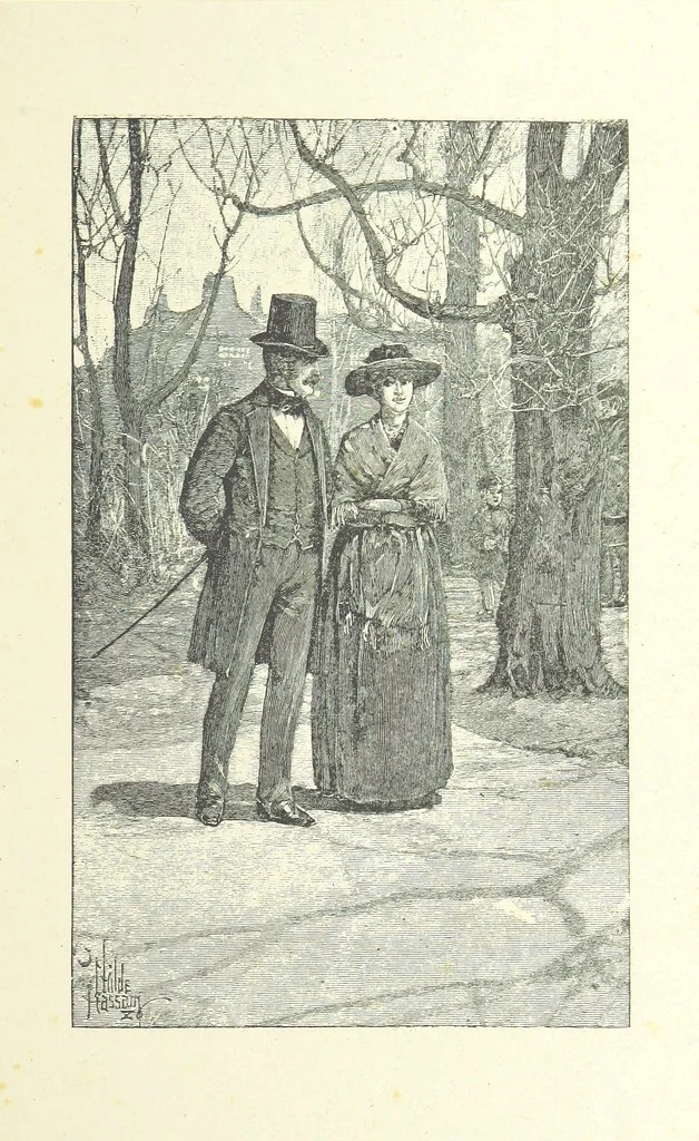 An illustration from Scenes and Characters from the works of George Eliot: a series of illustrations by eminent artists. India proofs. With introductory essay and descriptive letterpress by L. G. Seguin, 1888, leaf 95