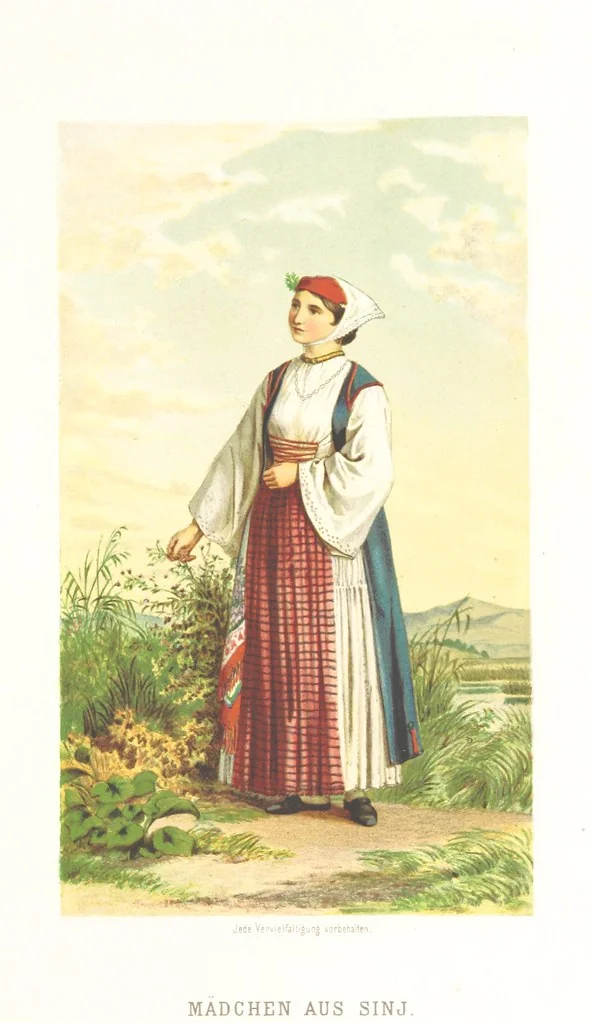 An illustration from Die Serben an der Adria. Ihre Typen und Trachten. [By Louis Salvator, Archduke of Austria, 1870, leaf 23