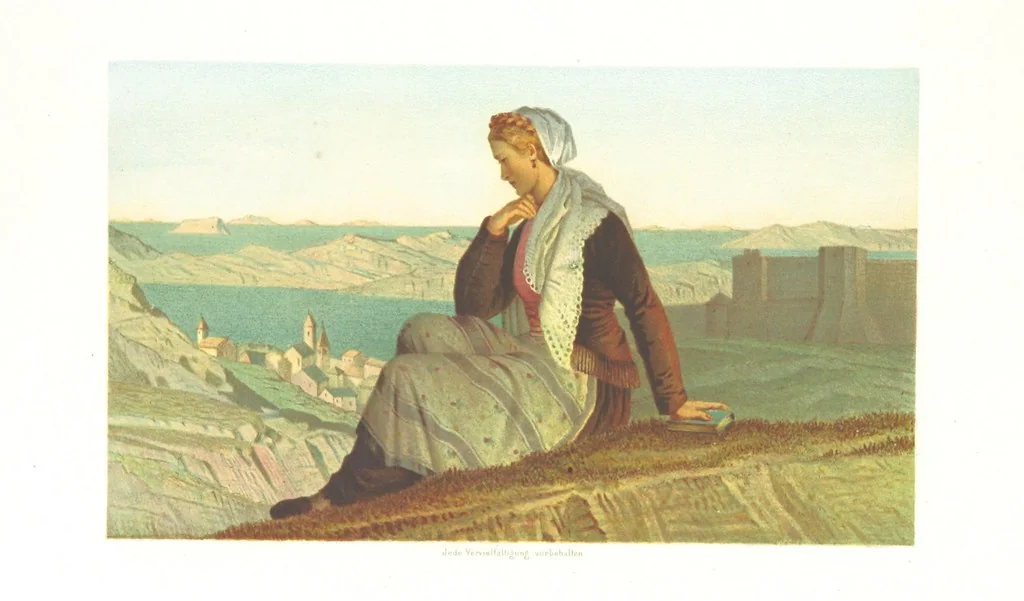 An illustration from Die Serben an der Adria. Ihre Typen und Trachten. [By Louis Salvator, Archduke of Austria, 1870, leaf 37