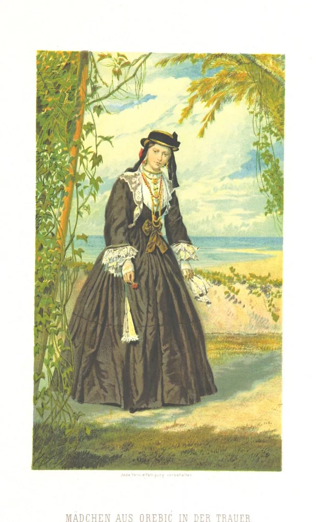 An illustration from Die Serben an der Adria. Ihre Typen und Trachten. [By Louis Salvator, Archduke of Austria, 1870, leaf 51