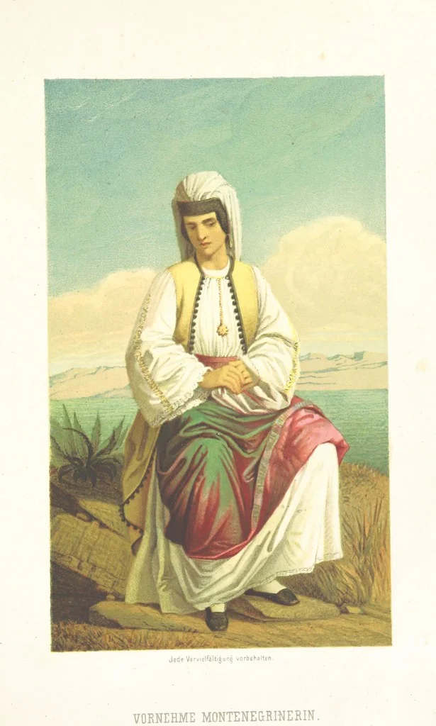 An illustration from Die Serben an der Adria. Ihre Typen und Trachten. [By Louis Salvator, Archduke of Austria, 1870, leaf 67