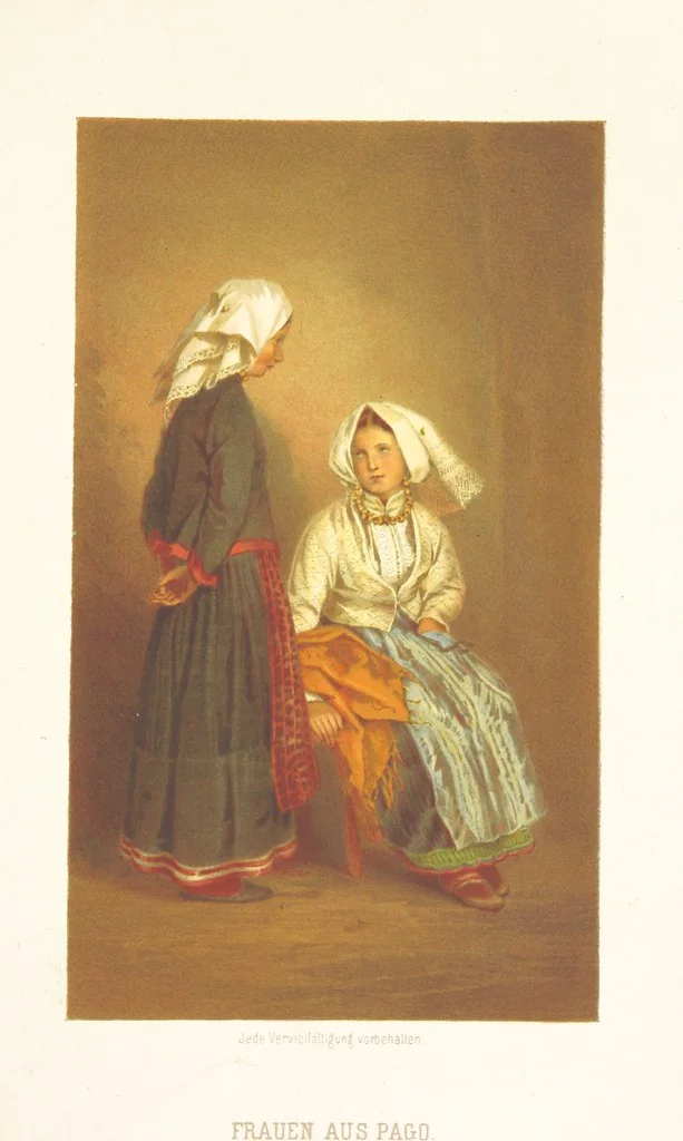 An illustration from Die Serben an der Adria. Ihre Typen und Trachten. [By Louis Salvator, Archduke of Austria, 1870, leaf 77