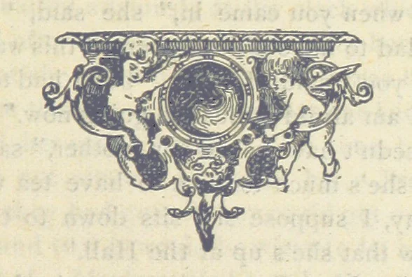 An illustration from Marjory Moore's Lovers, 1897, leaf 75