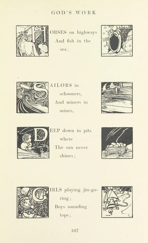 An illustration from The Child World. [In verse.] ... Illustrated by C. Robinson, 1896, leaf 111