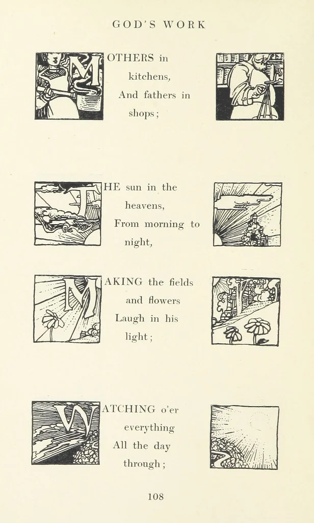An illustration from The Child World. [In verse.] ... Illustrated by C. Robinson, 1896, leaf 112