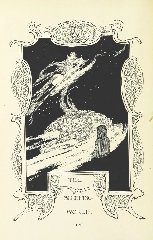 An illustration from The Child World. [In verse.] ... Illustrated by C. Robinson, 1896, leaf 124