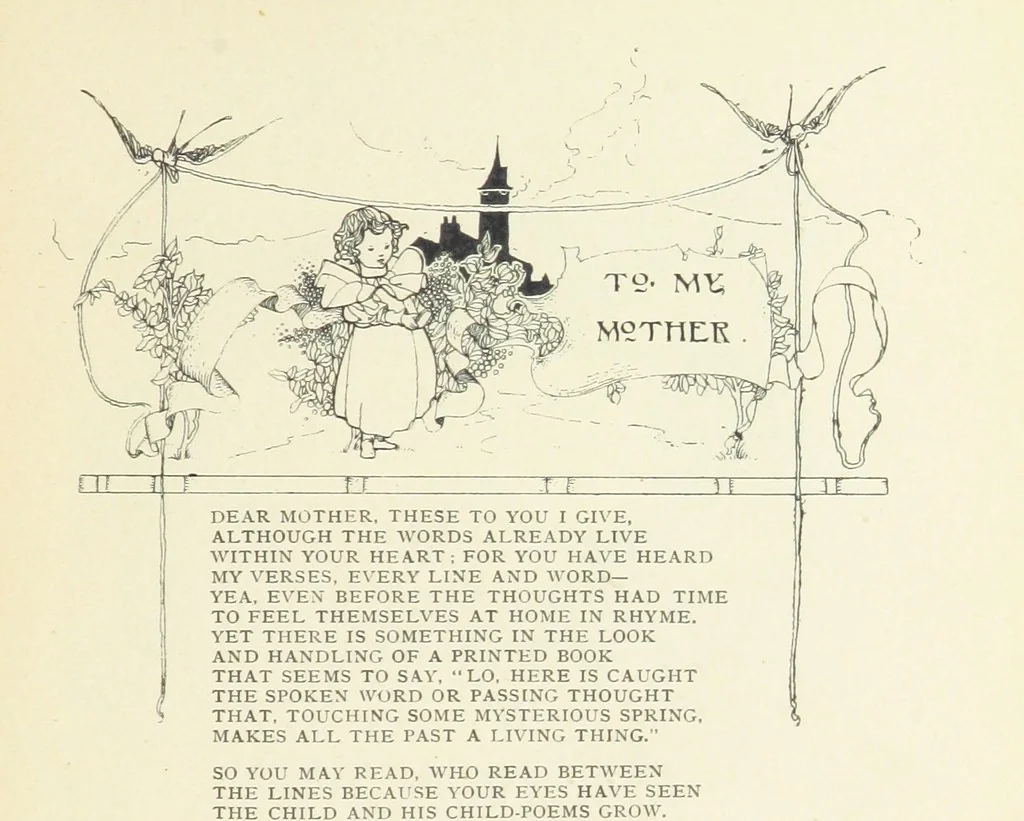 An illustration from The Child World. [In verse.] ... Illustrated by C. Robinson, 1896, leaf 13