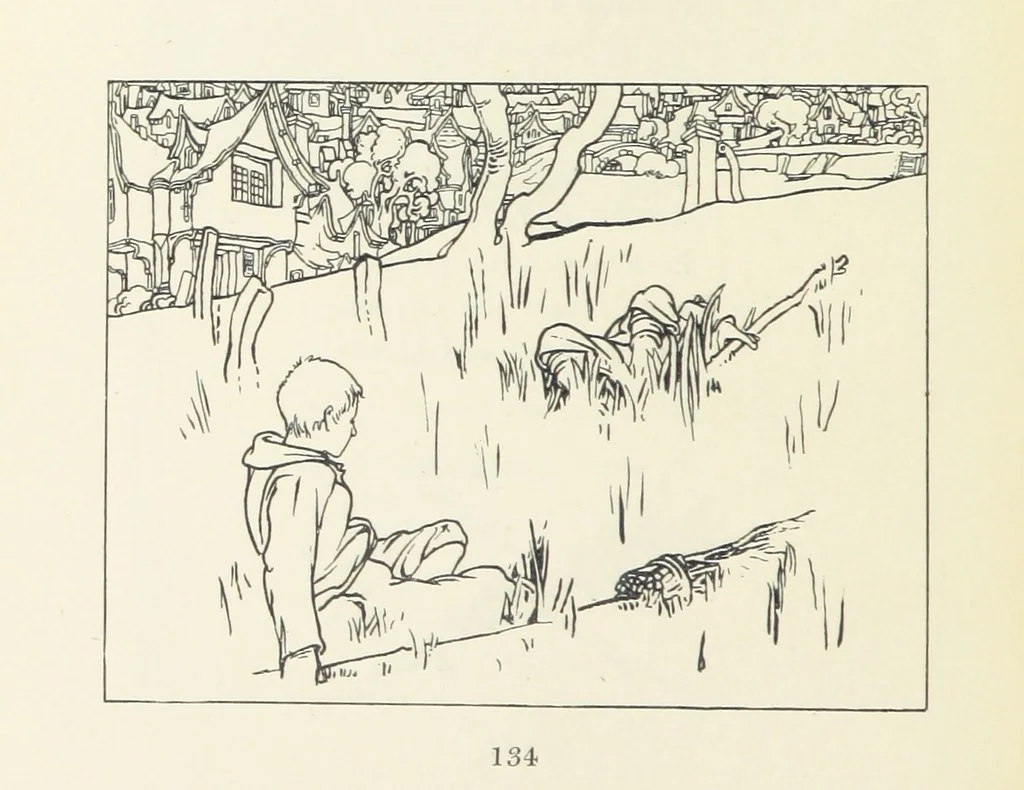 An illustration from The Child World. [In verse.] ... Illustrated by C. Robinson, 1896, leaf 138