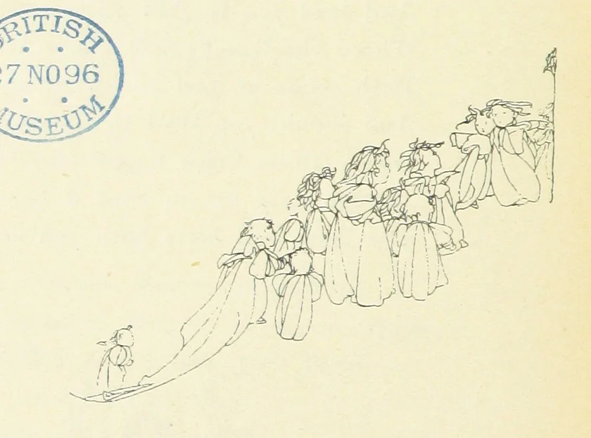 An illustration from The Child World. [In verse.] ... Illustrated by C. Robinson, 1896, leaf 176