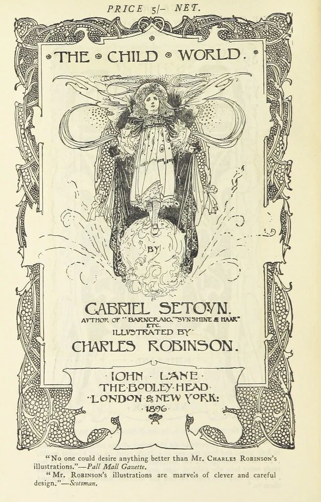 An illustration from The Child World. [In verse.] ... Illustrated by C. Robinson, 1896, leaf 190