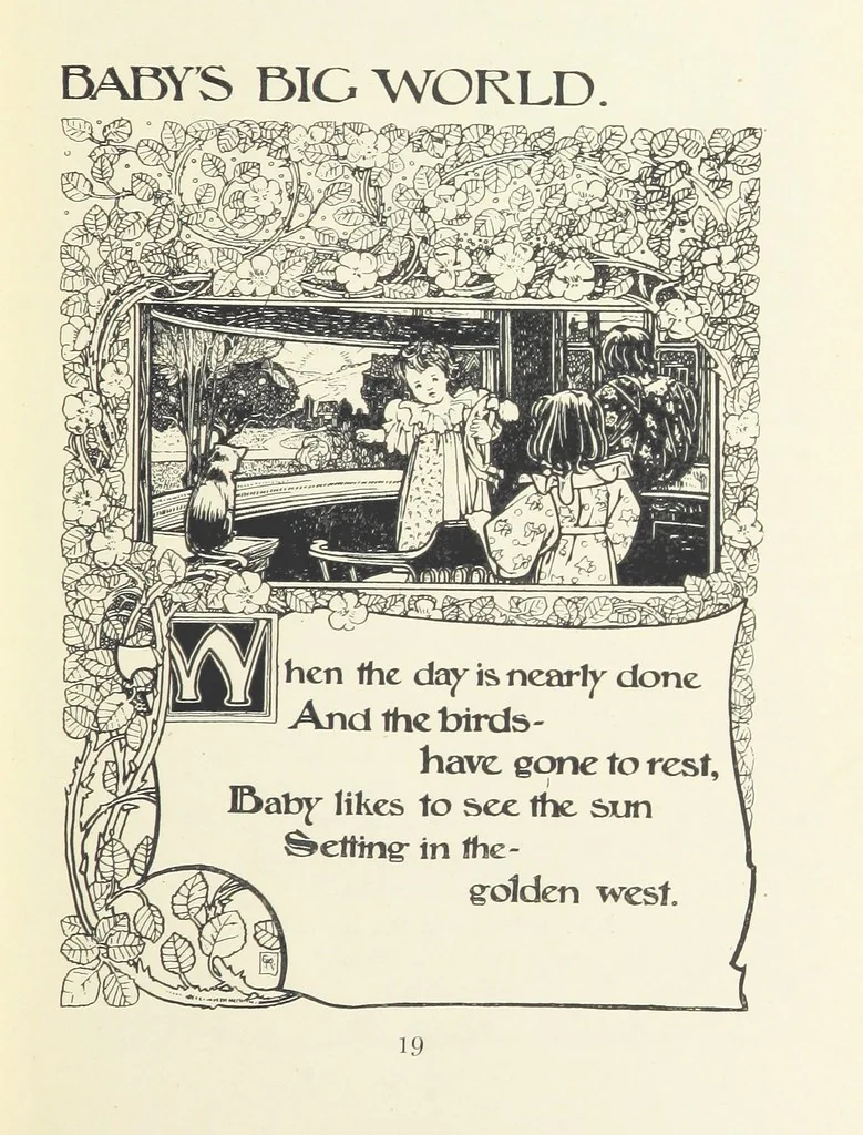 An illustration from The Child World. [In verse.] ... Illustrated by C. Robinson, 1896, leaf 23