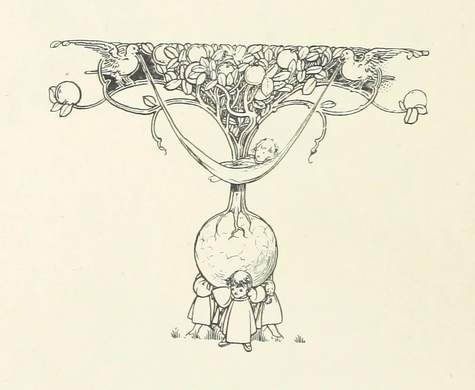An illustration from The Child World. [In verse.] ... Illustrated by C. Robinson, 1896, leaf 26