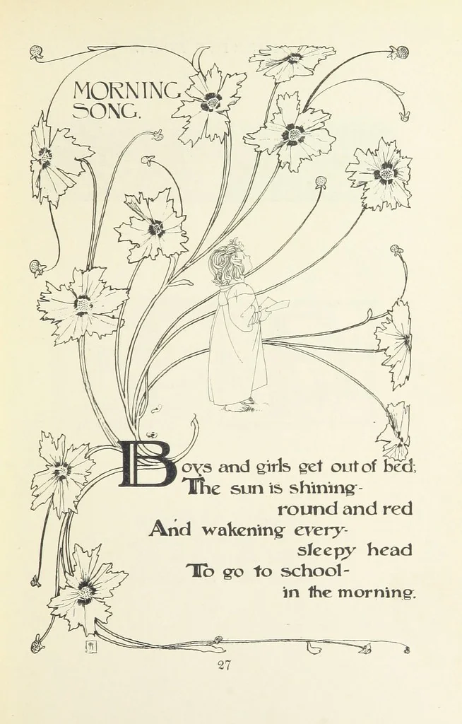 An illustration from The Child World. [In verse.] ... Illustrated by C. Robinson, 1896, leaf 31