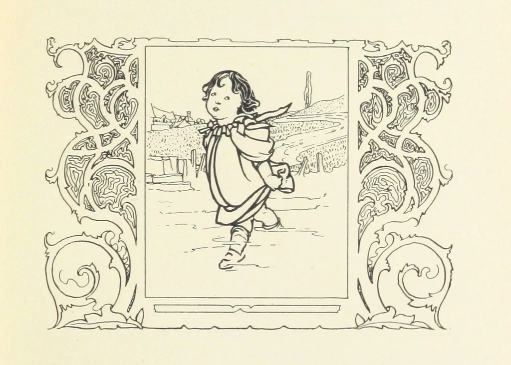 An illustration from The Child World. [In verse.] ... Illustrated by C. Robinson, 1896, leaf 41
