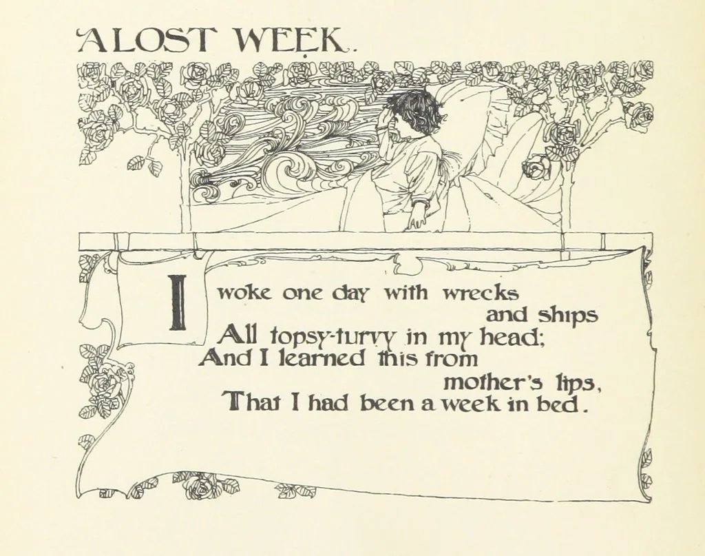 An illustration from The Child World. [In verse.] ... Illustrated by C. Robinson, 1896, leaf 44