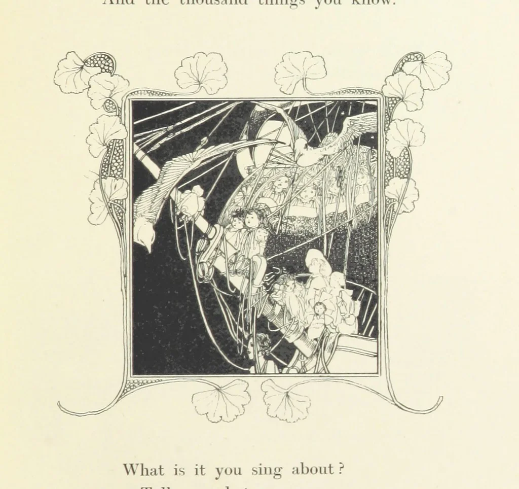 An illustration from The Child World. [In verse.] ... Illustrated by C. Robinson, 1896, leaf 49