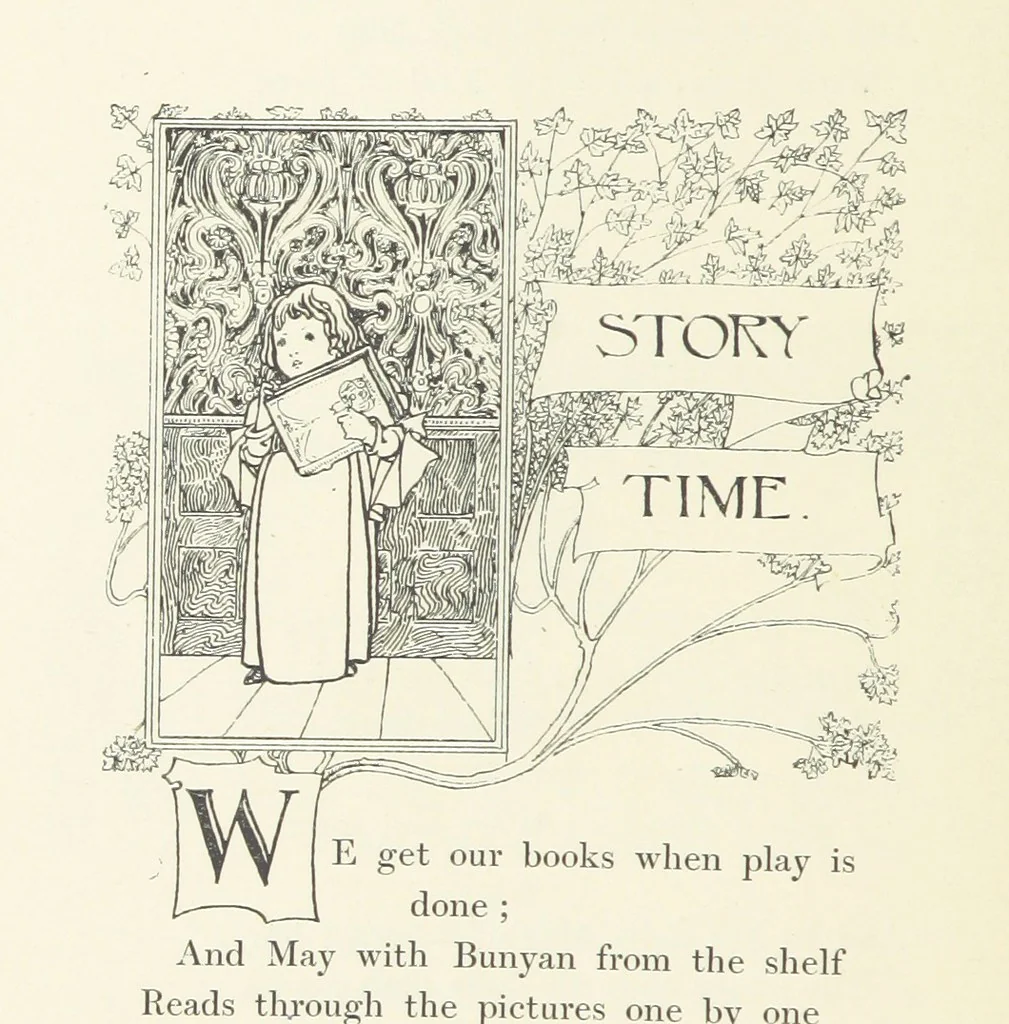 An illustration from The Child World. [In verse.] ... Illustrated by C. Robinson, 1896, leaf 56