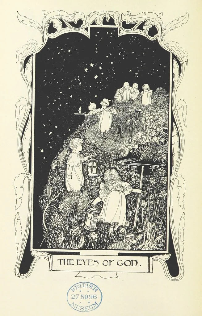 An illustration from The Child World. [In verse.] ... Illustrated by C. Robinson, 1896, leaf 88
