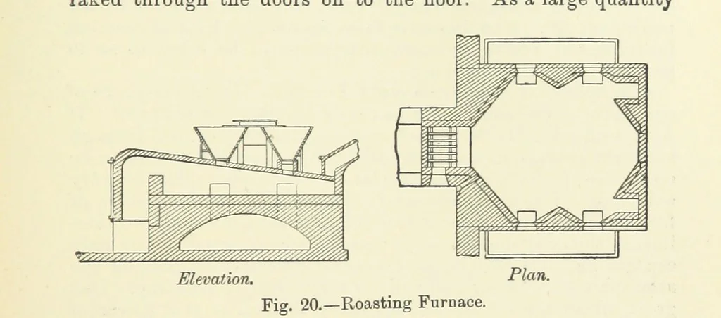 An illustration from An Elementary Text-Book of Metallurgy ... Second edition. With numerous illustrations, 1899, leaf 87